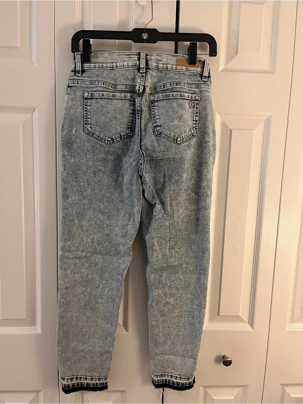 Justice Light Blue Acid-Wash Distressed Boyfriend Jeans